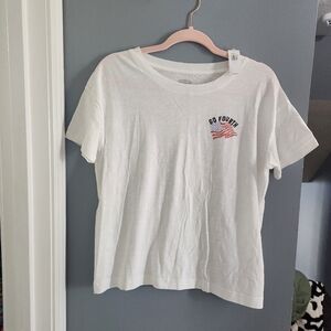 Women's White '4th of July' Graphic Tee